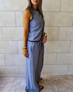 Grey Middle Line Pants