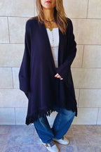Black Main Character Fringe Shawl