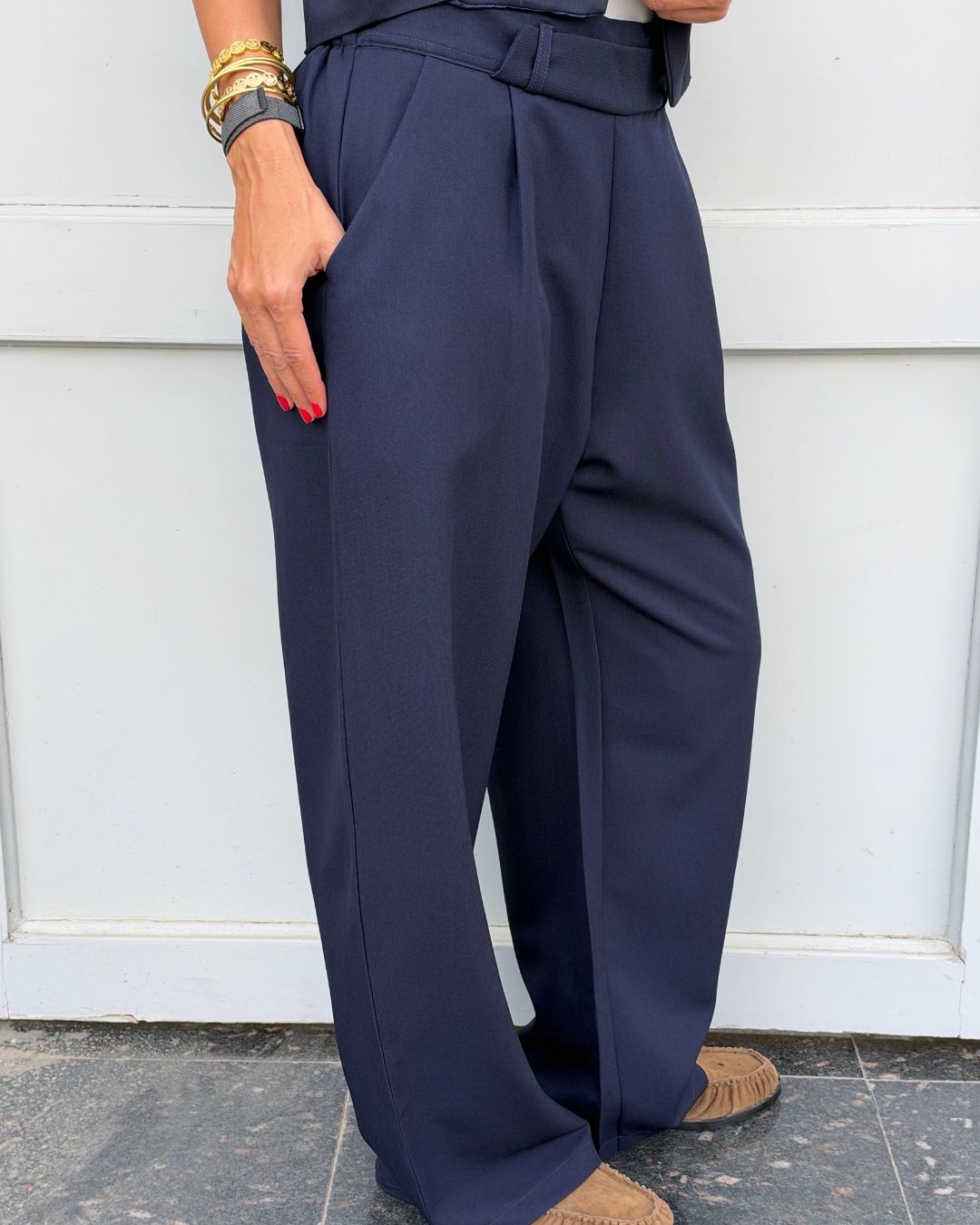 Navy Main Office Pants