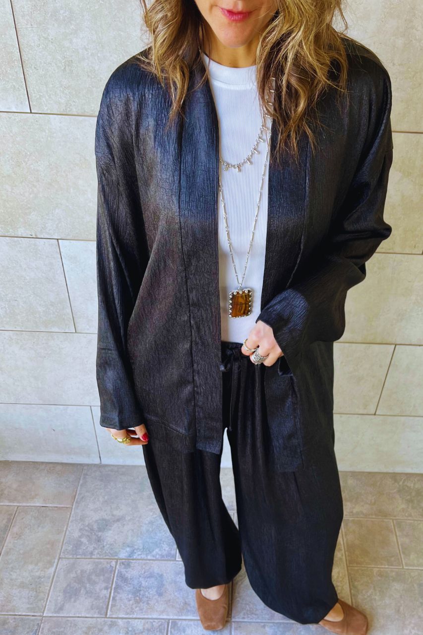 Black Golden Hour Kimono