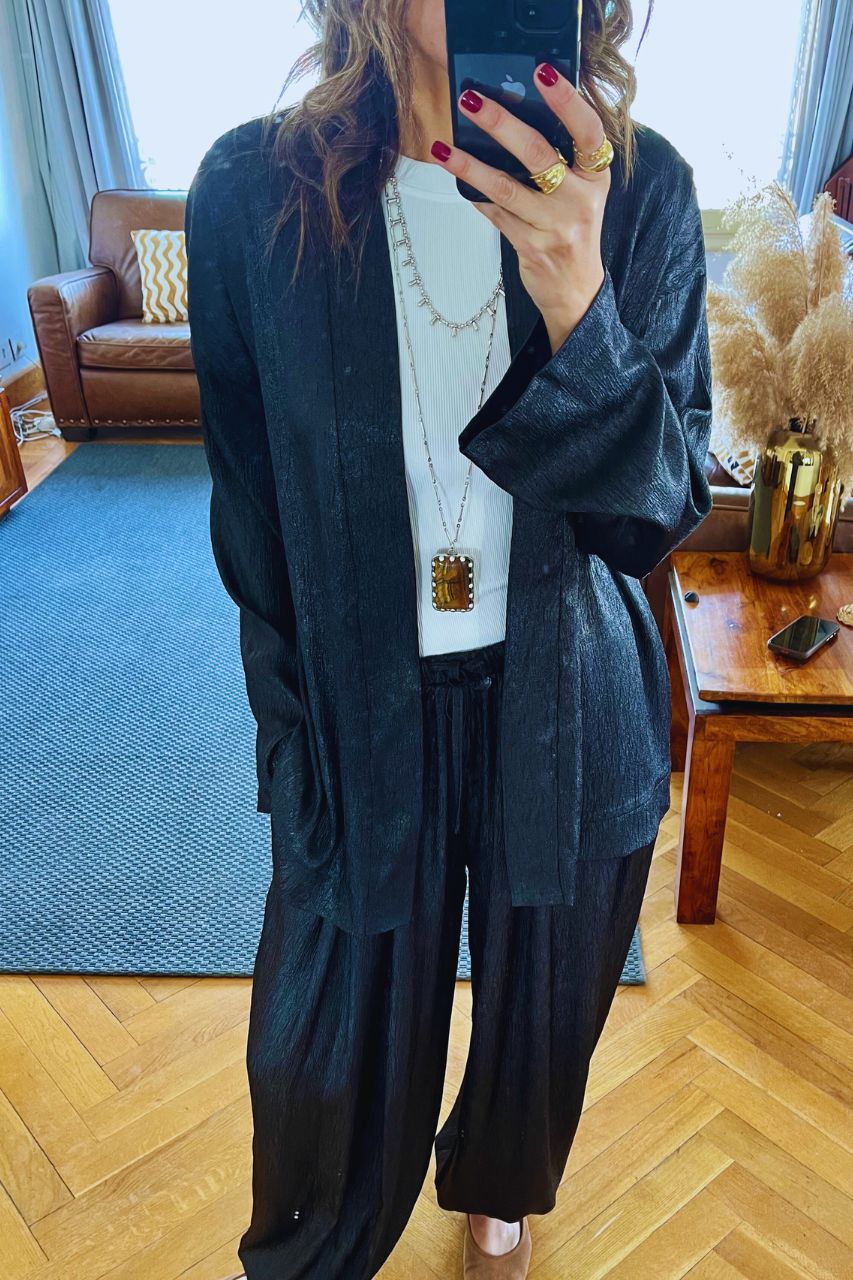 Black Golden Hour Kimono