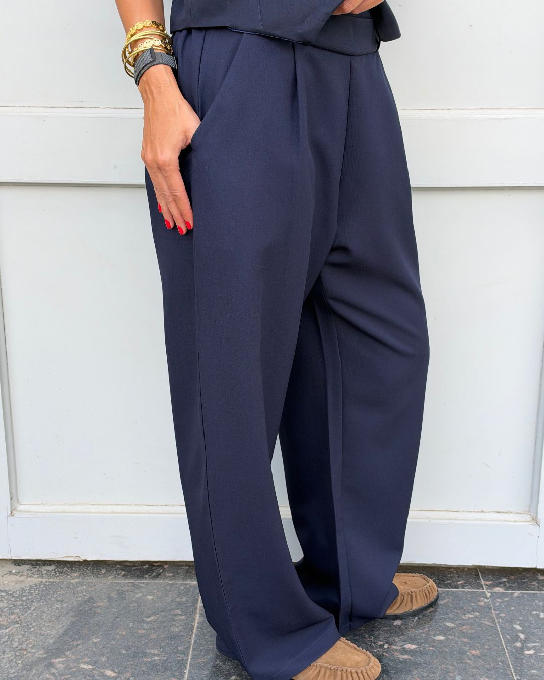 Navy Main Office Pants