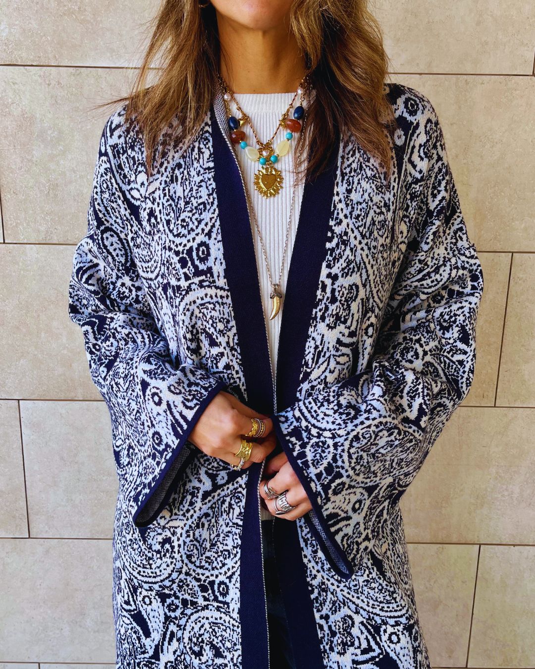 Baby Blue Royal Paisley Cardigan