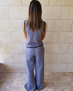 Grey Middle Line Pants
