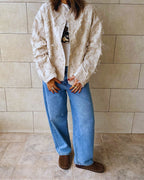 Beige Whisper Statement Open Jacket
