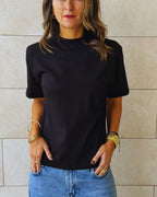 Black Paisley Back T-Shirt