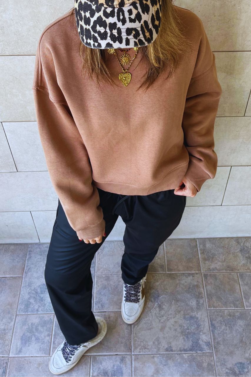 Black Walk-Away Leather Pants