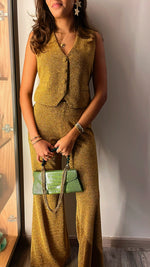 Golden Glitter Time Vest Set