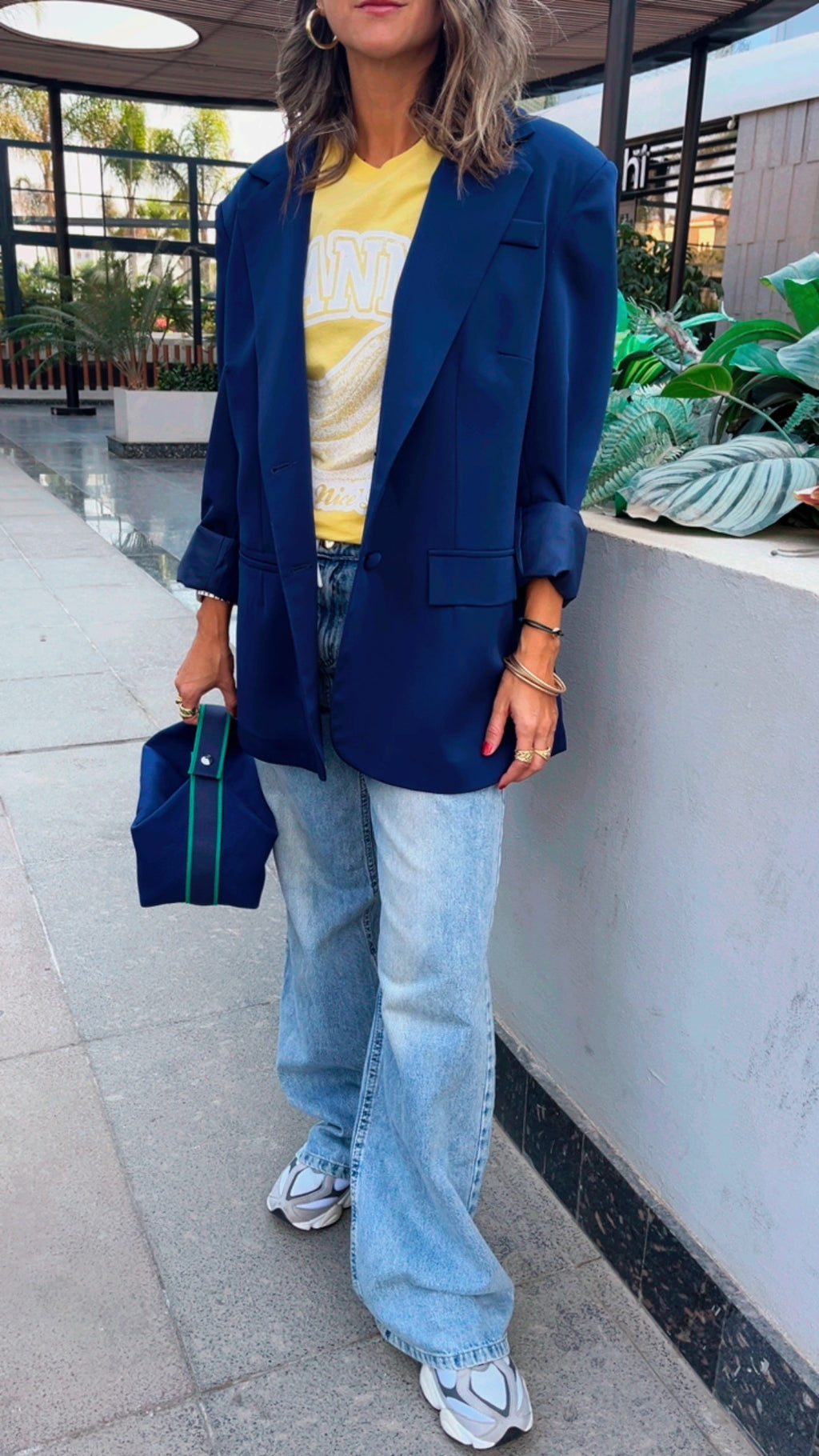 Navy Sophisticated Oversize Blazer
