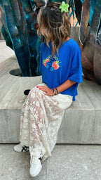 Berry Blue High Low Tee