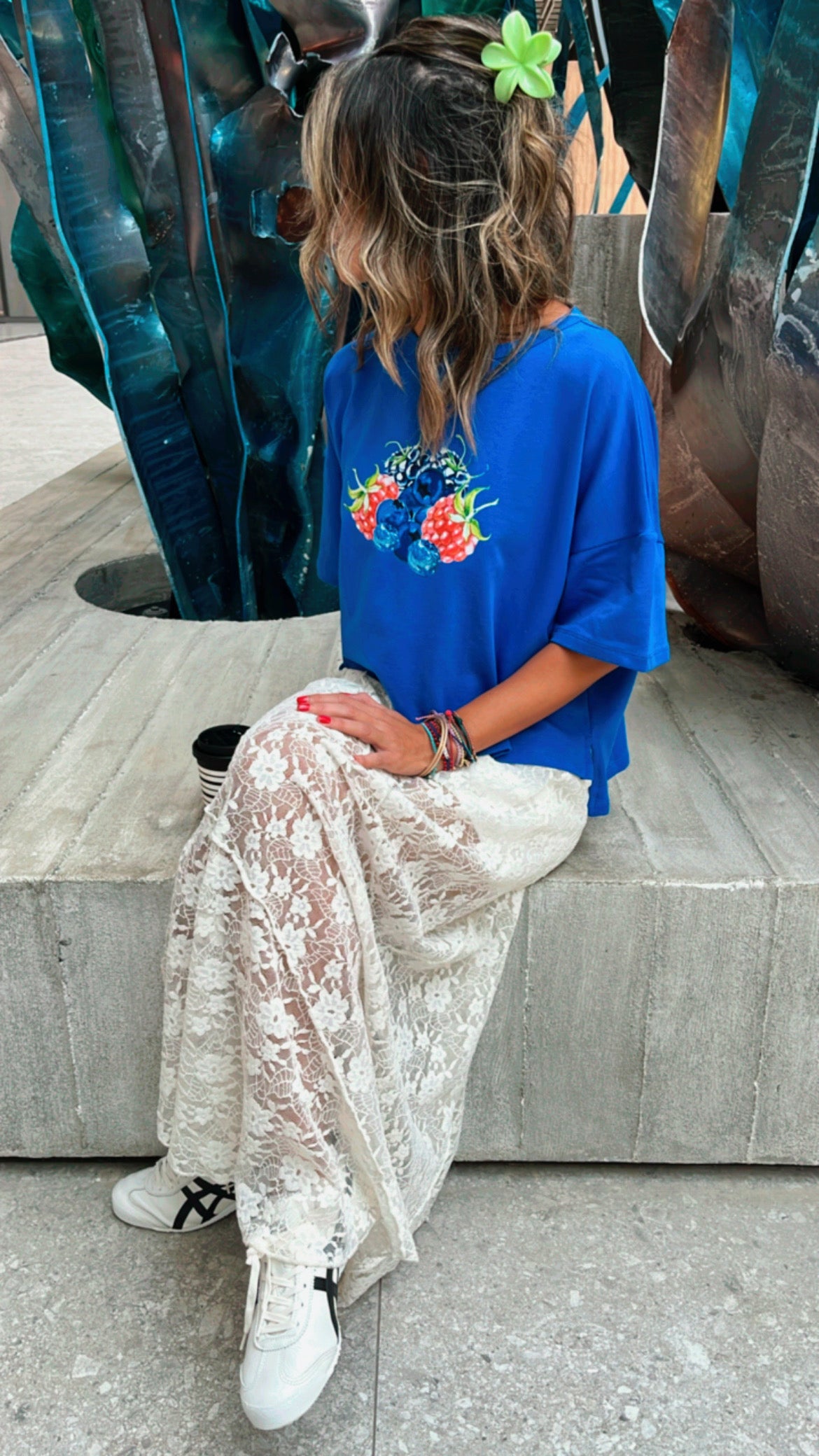 Berry Blue High Low Tee