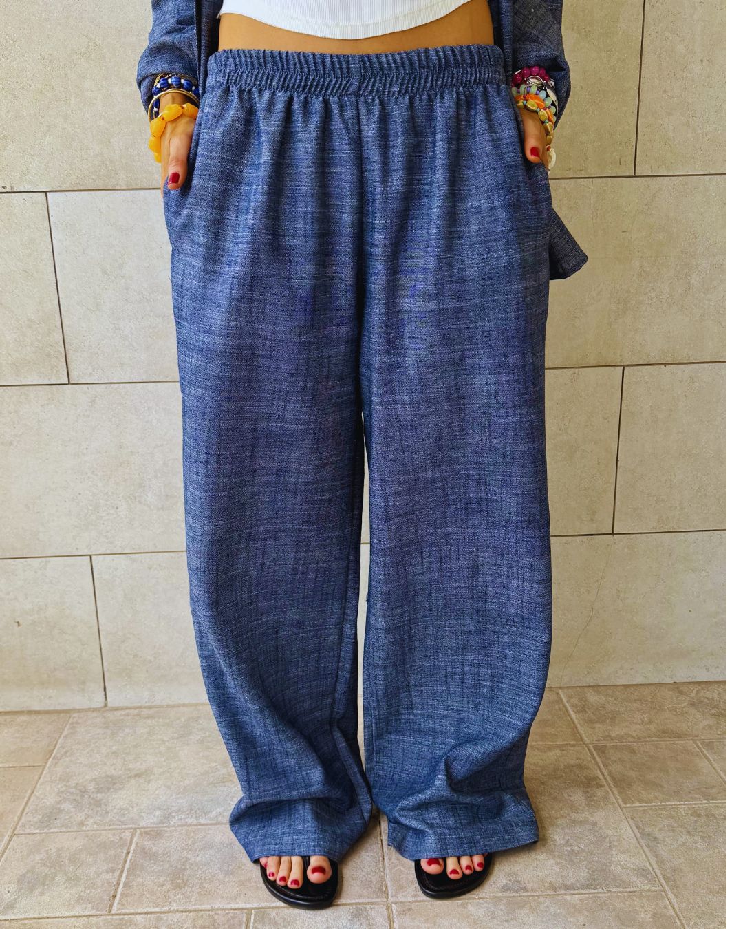 Blue Keep It Moving Pants