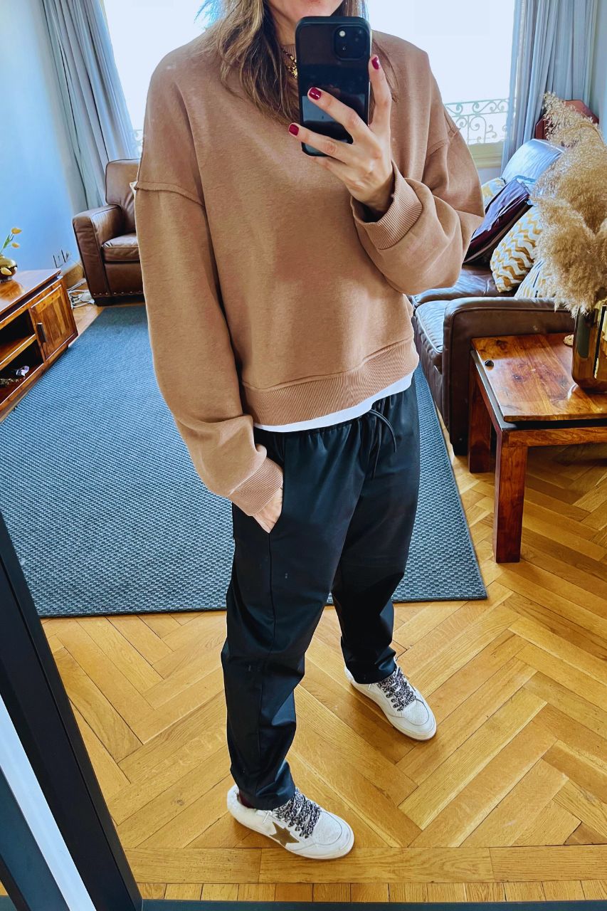 Black Walk-Away Leather Pants