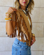 Beige Cowgirl Suede Vest