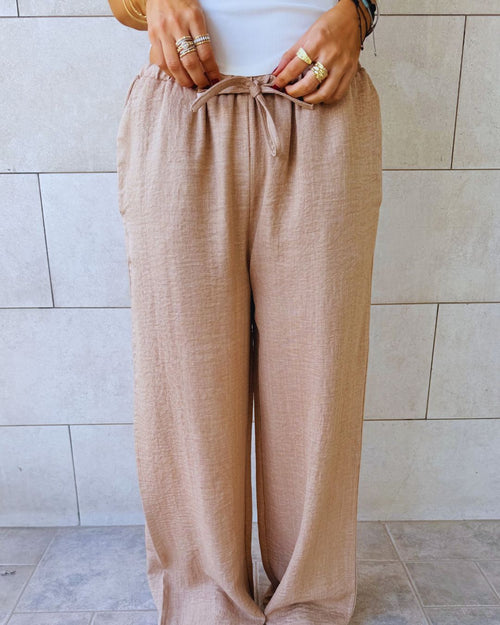 Beige Slow Sunday Pants