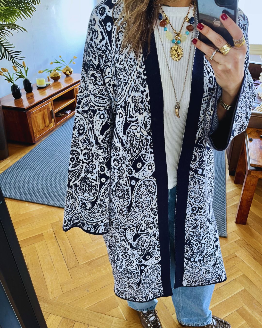 Baby Blue Royal Paisley Cardigan
