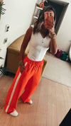 Orange Side Stripe Pants