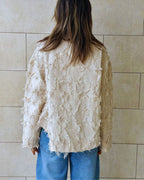 Beige Whisper Statement Open Jacket