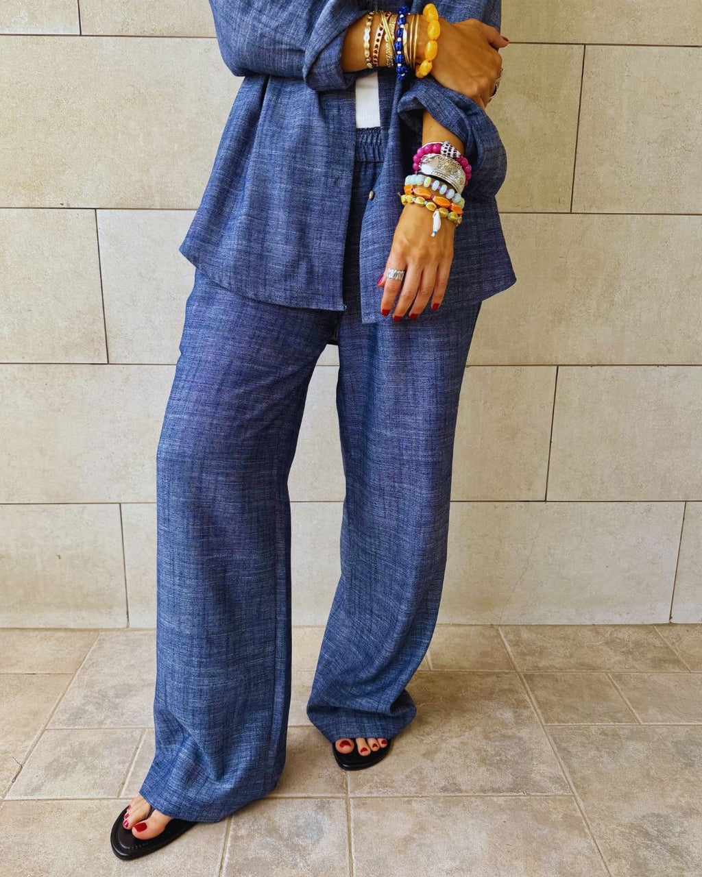 Blue Keep It Moving Pants