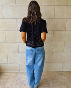 Black Paisley Back T-Shirt