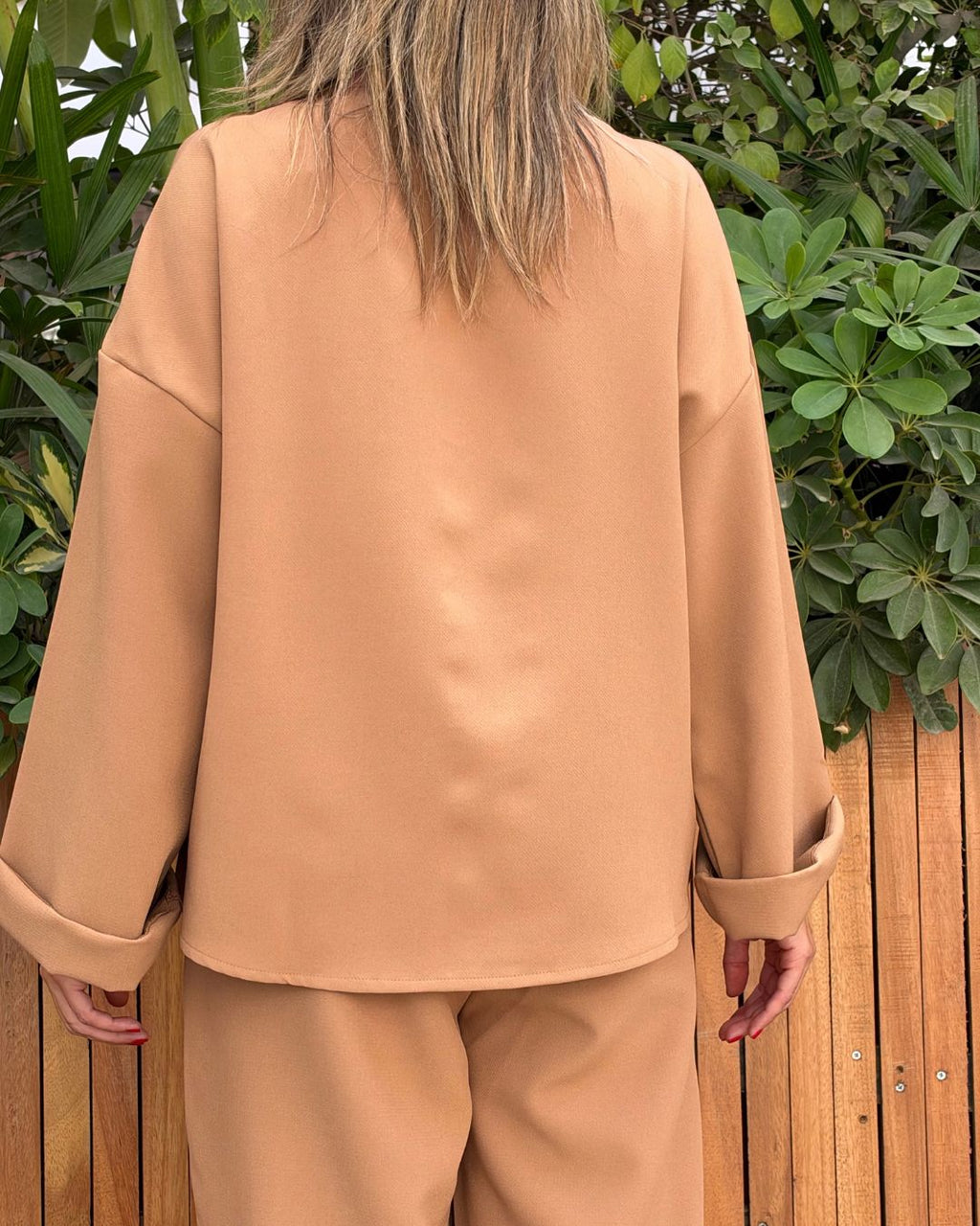 Beige Mandarin Top