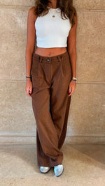 Brown Loose Classic Pants