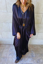 Black Shimmery Nubian Kaftan