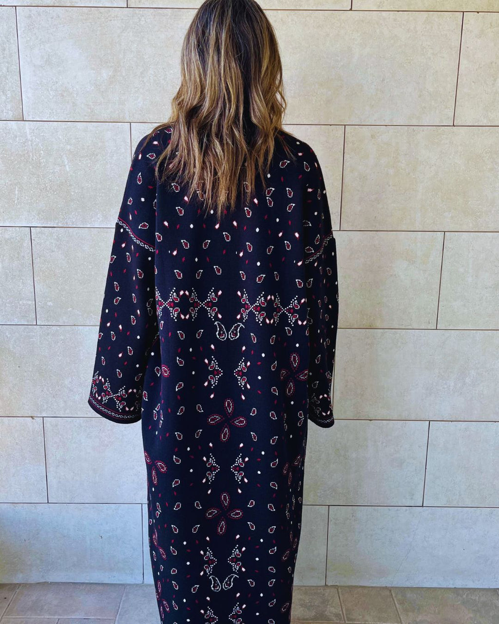 Black Cult-Favorite Knit Bandana Kimono