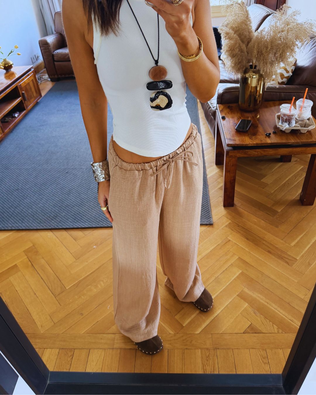 Beige Slow Sunday Pants