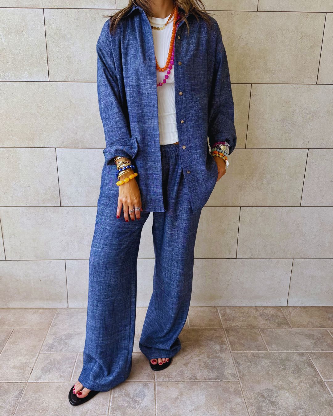Blue Keep It Moving Pants