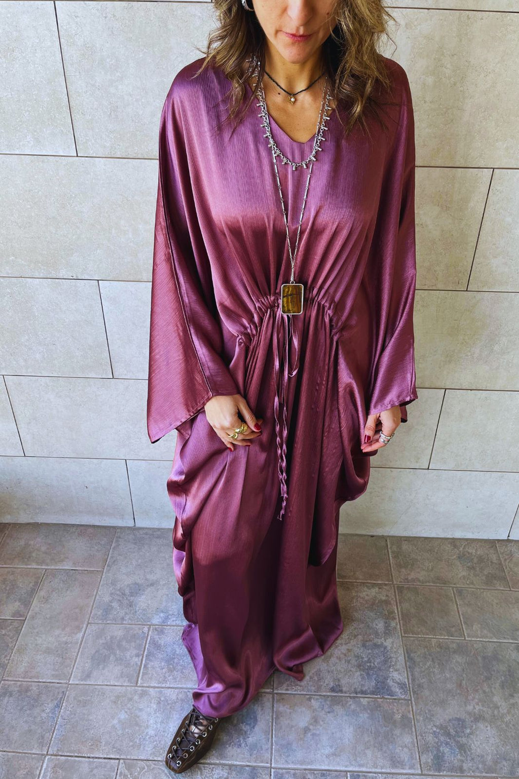 Blush Shimmery Nubian Kaftan