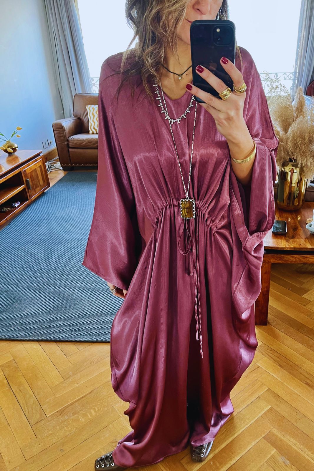 Blush Shimmery Nubian Kaftan