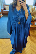 Navy Shimmery Nubian Kaftan