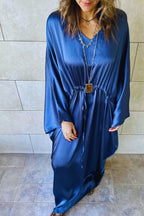 Navy Shimmery Nubian Kaftan