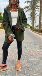 Olive Chilly Day Duster