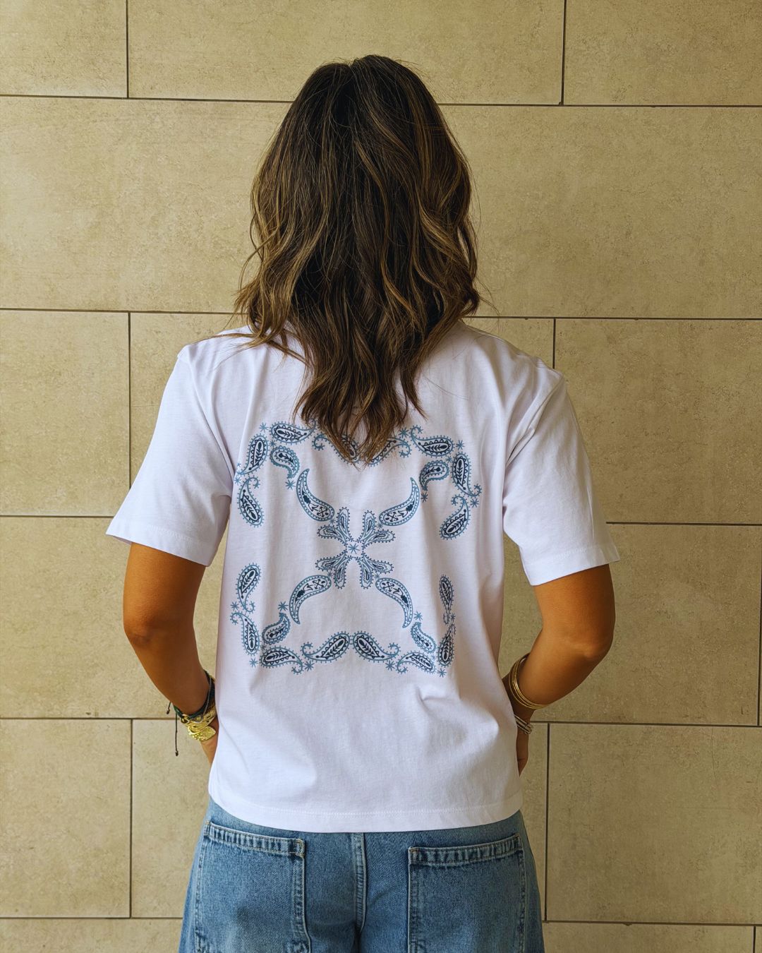 Blues Paisley Back T-Shirt