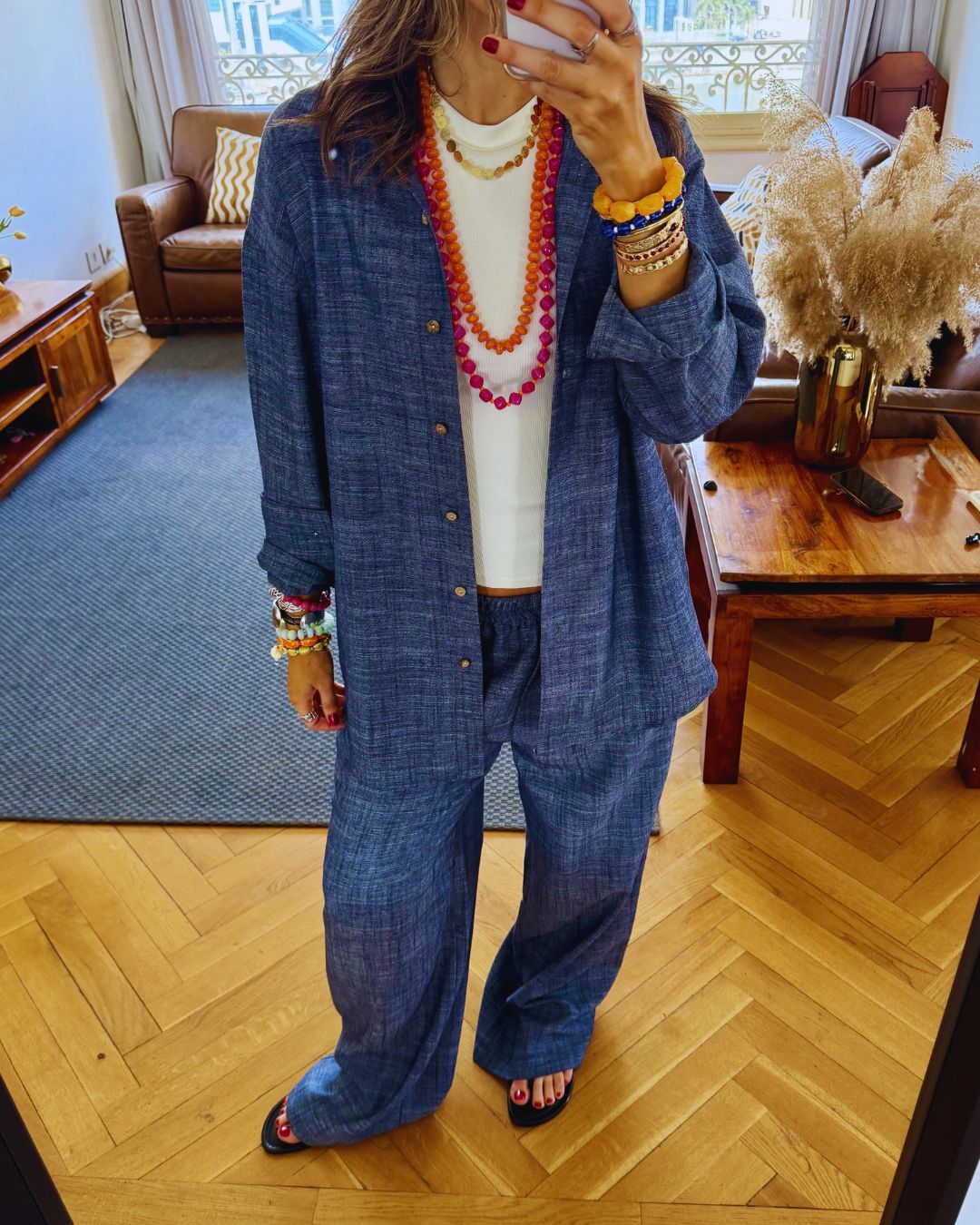 Blue Keep It Moving Pants