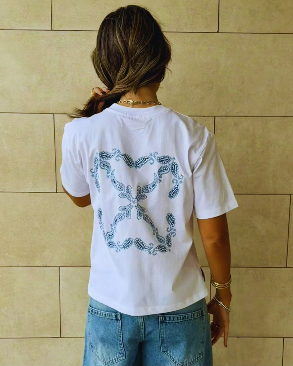 Blues Paisley Back T-Shirt