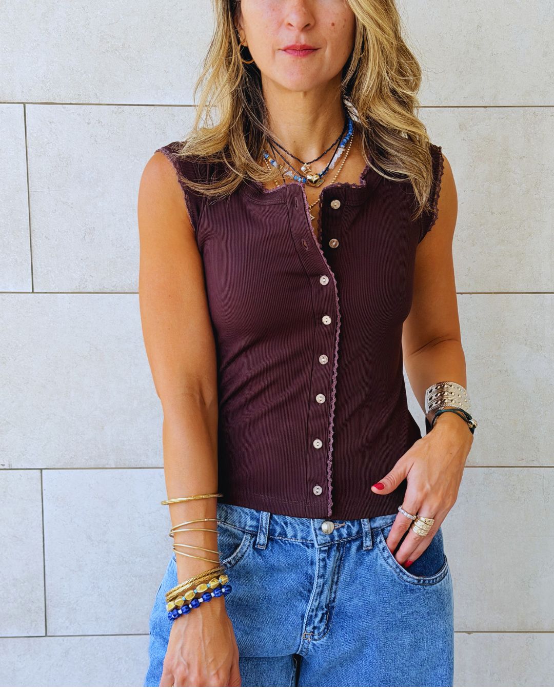 Brown Colette Tank