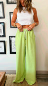 Lime Summer Trim Pants