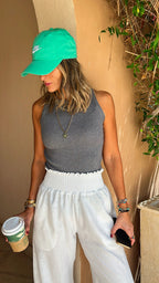 Grey Frillu Tank Top