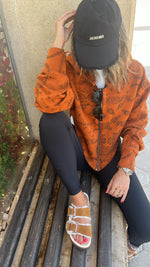 Rust V Cropped Bandana Jacket