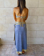 Golden Grey Edge Wrap Skirt