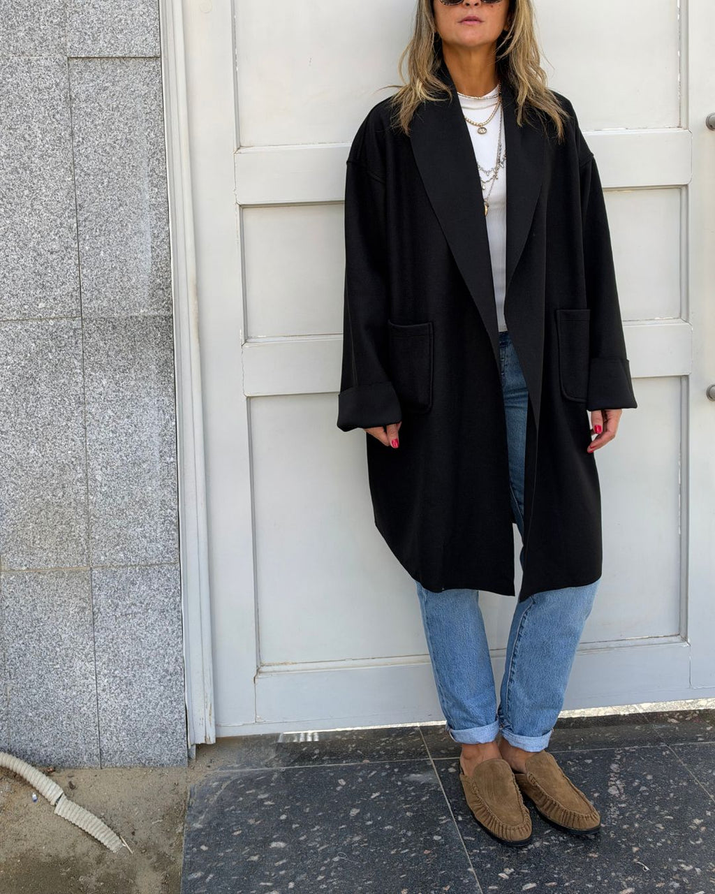 Black Flip Side Coat