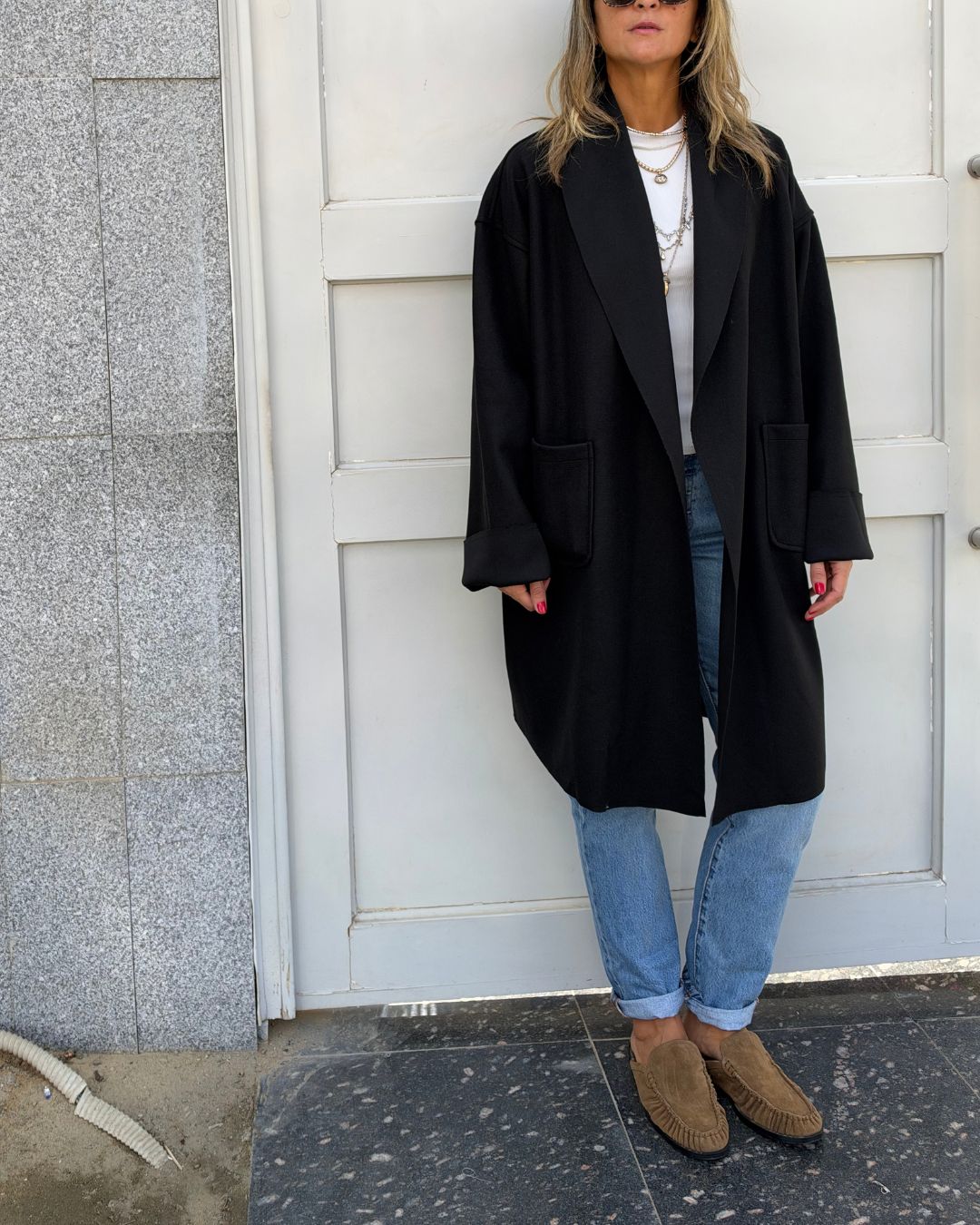 Black Flip Side Coat