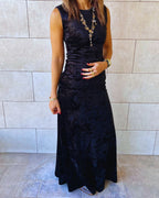 Black Soft Velvet Dress