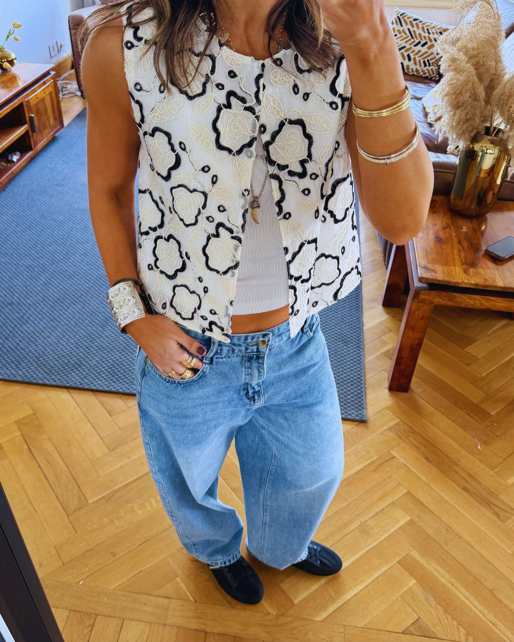 Statement Embroidery Vest