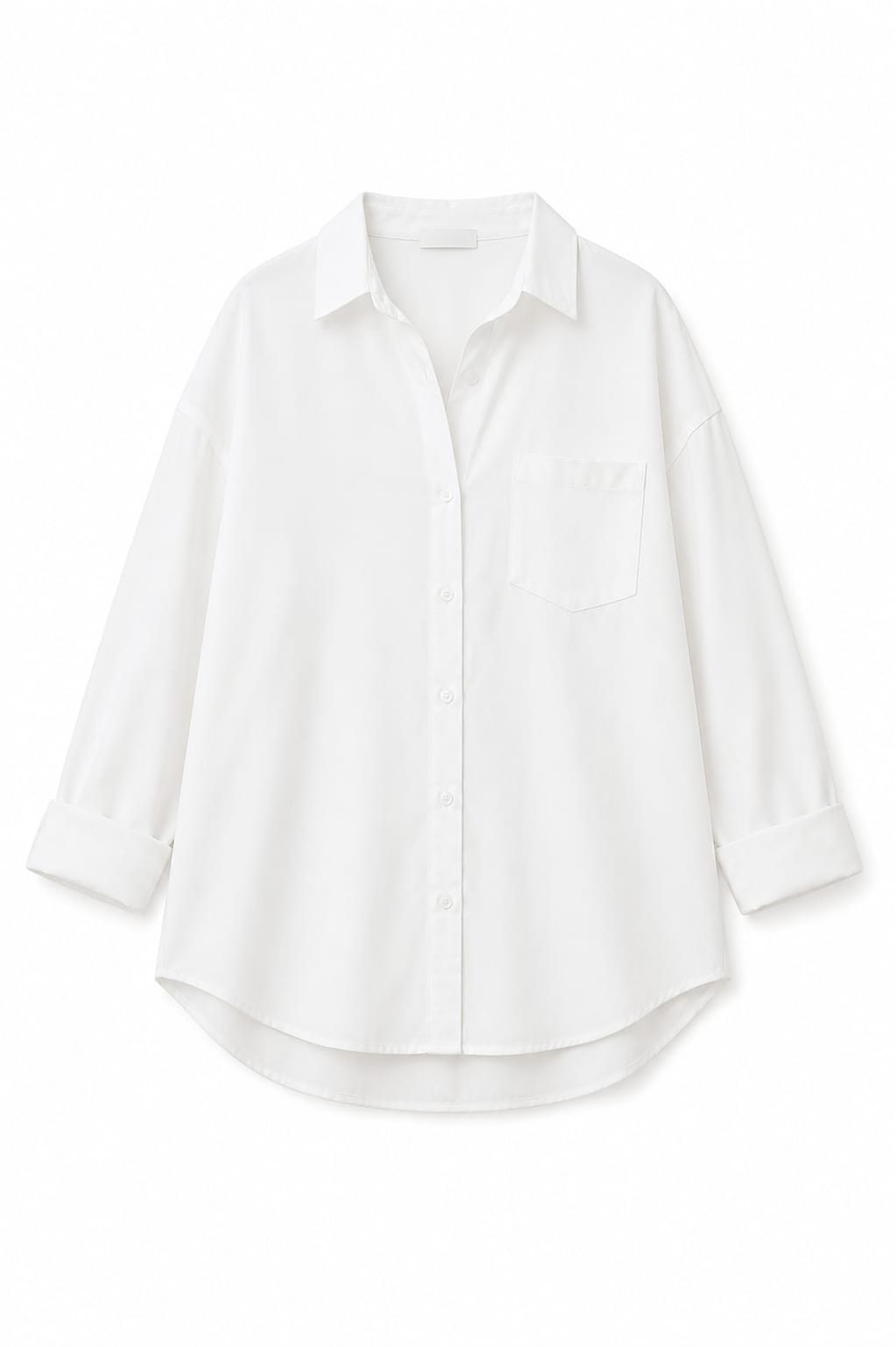 White Oversized Poplin Shirt