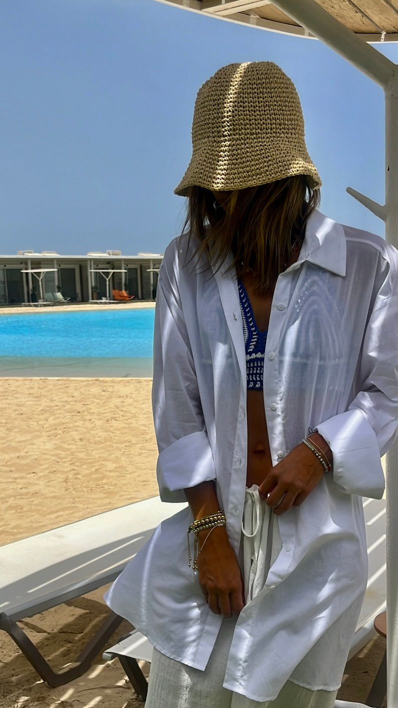 The White Basic Beach Shirt