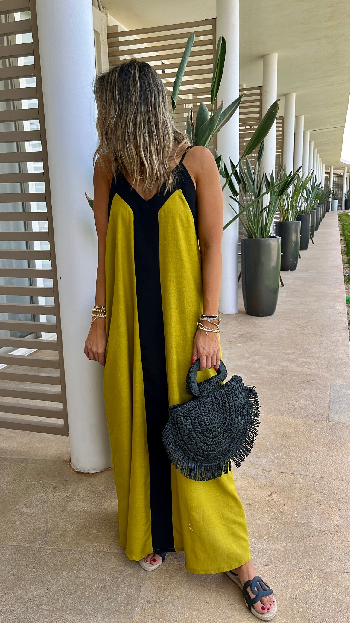 Mustard Monaco Middle Line Dress